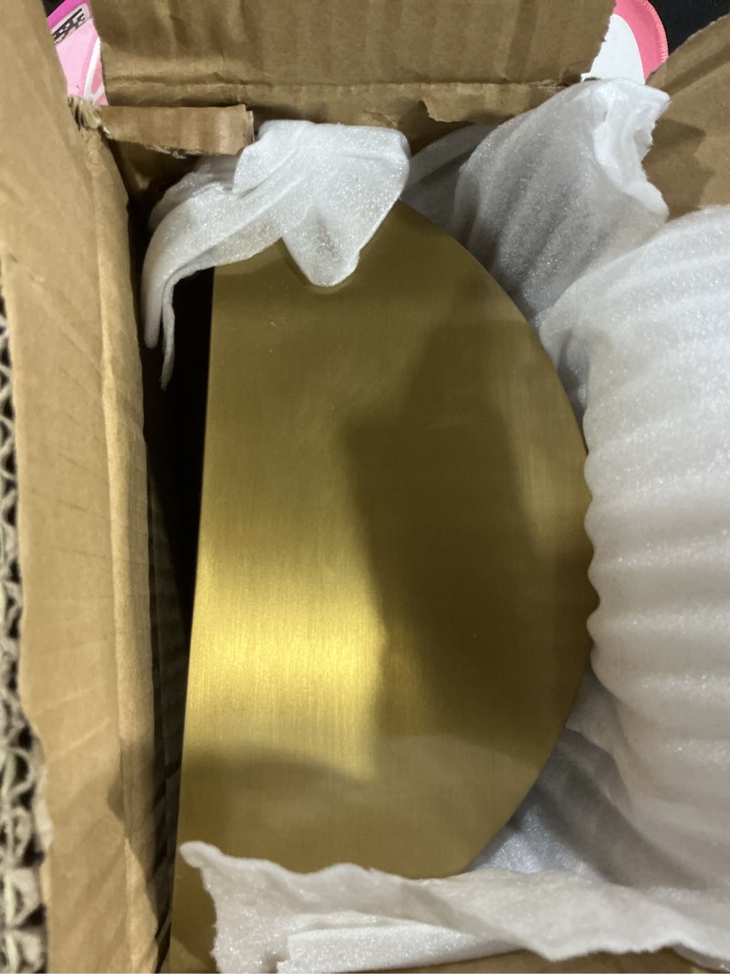 Condition photo showing Good Condition for Half-Round Pull Handle, Double-Sided Heavy-Duty Aluminum Push-Pull Handle, Commercial-Grade Glass Door Handle, Barn Door Handle, for Wooden Doors(Gold, Dia 7.9in) Diameter 200mm/7.9in Gold