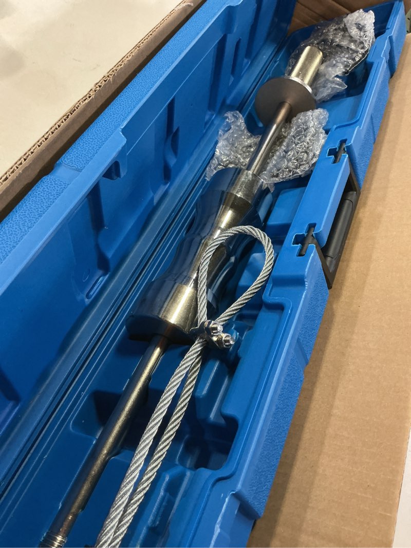 Condition photo showing Good Condition for DPTOOL Inner CV Joint Puller Slide Hammer Front Wheel Drive Axle Half Shaft Removal Tool Kit Heavy Duty 10 Pounds Slide Hammer 63mm 48mm CV Joint Fork Adapter Attachments Puller Set