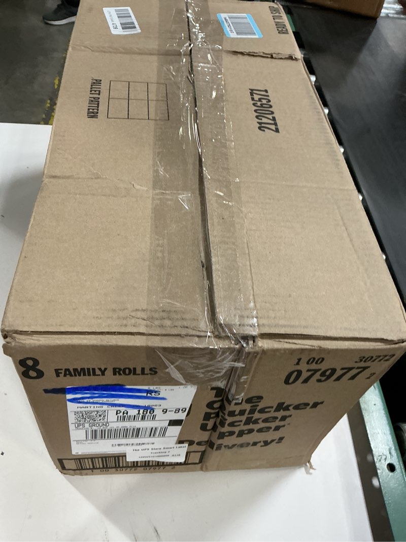 Condition photo showing New/Like New for bounty quick size paper towels, white, 8 family rolls family 8 rolls (107 sheets)