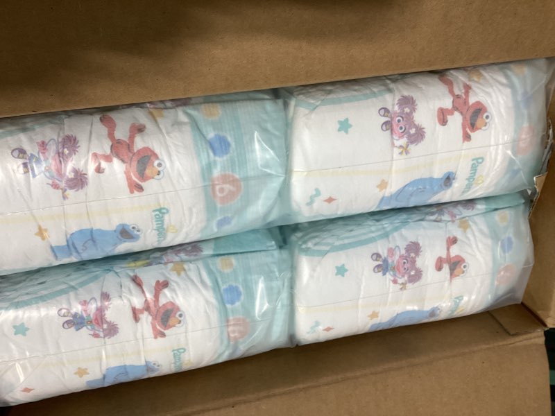 Condition photo showing New/Like New for pampers diapers - baby dry - size 6, 112 count, absorbent disposable infant diaper (packaging may vary) size 6 112