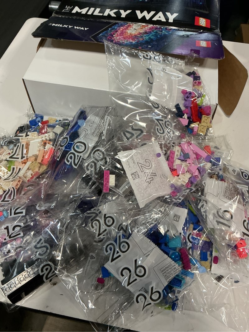 Condition photo showing New/Like New for LEGO Art The Milky Way Galaxy Building Set - Space Decor DIY Kits for Adults for Bedroom Wall, Ages 18+ - Gift Ideas, Men & Women - Includes Frame for Display - 31212