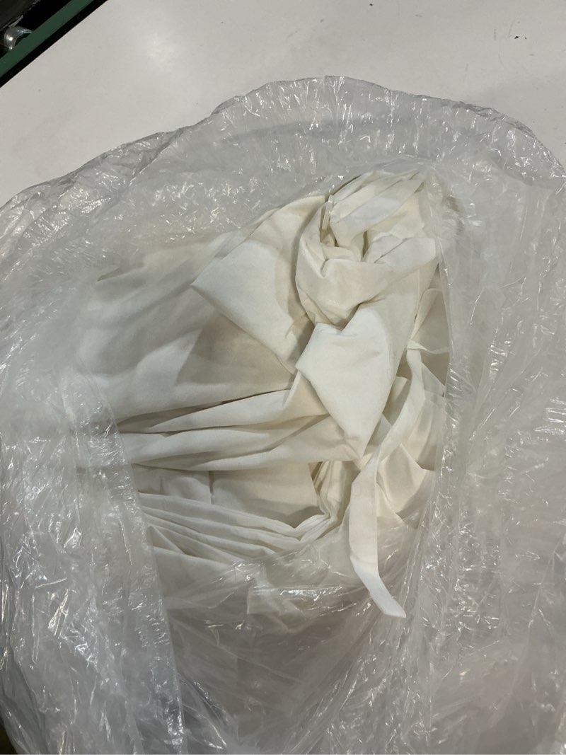 Condition photo showing As Is for quince organic crisp percale duvet cover, full/queen, white