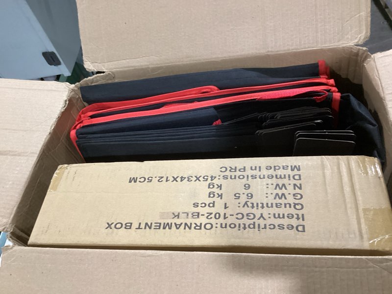 Condition photo showing Good Condition for ZOBER All in One Christmas Ornament Storage Box & Decoration Container - Easy Access Removable Trays, Keeps 73 Ornaments - Adjustable Extent Area for Figurines and Pockets for Decoration - Black