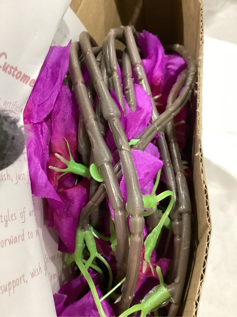 Condition photo showing Good Condition for 10pcs bougainvillea artificial flowers 30" silk fake bougainvillea branches faux flowers vines for home?garden?wedding?party?indoor and outdoor?floral arrangement and diy decor?purple?