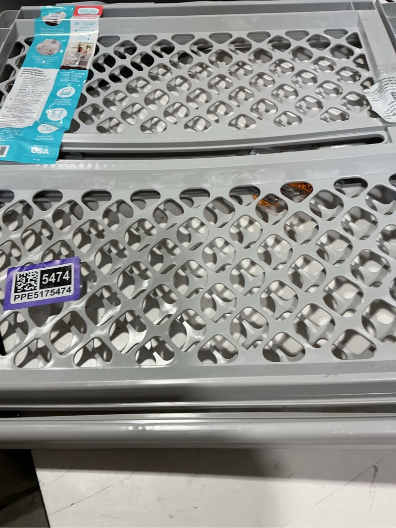 Condition photo showing Good Condition for toddleroo by north states 26"-42" supergate explorer baby safety gate, gray plastic