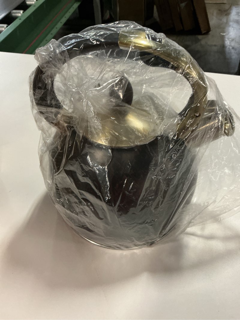 Condition photo showing New/Like New for Stovetop Tea Kettle - 2.64 Quart Whistling Tea Pot for Stove Top, Stainless Steel Tea Kettle for All Stovetops Including Induction, Gas, Electric | Ergonomic Pouring Design