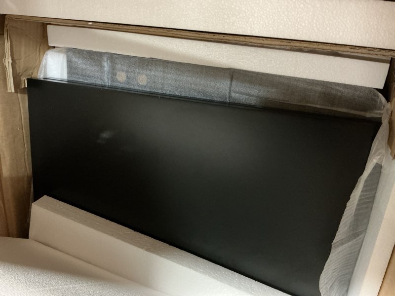 Condition photo showing Good Condition for 24 Inches Modern MDF Bathroom Vanity with Sink, Wall Mounted Floating Cabinets w/Double Drawers, Black Handles, White Resin Sink Combo Set (Black, 24") Black 24"