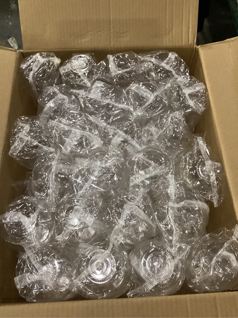 Condition photo showing New/Like New for 48 stemless plastic wine glasses - 12oz clear disposable party cups for parties - wine tumblers 48 count (pack of 1)