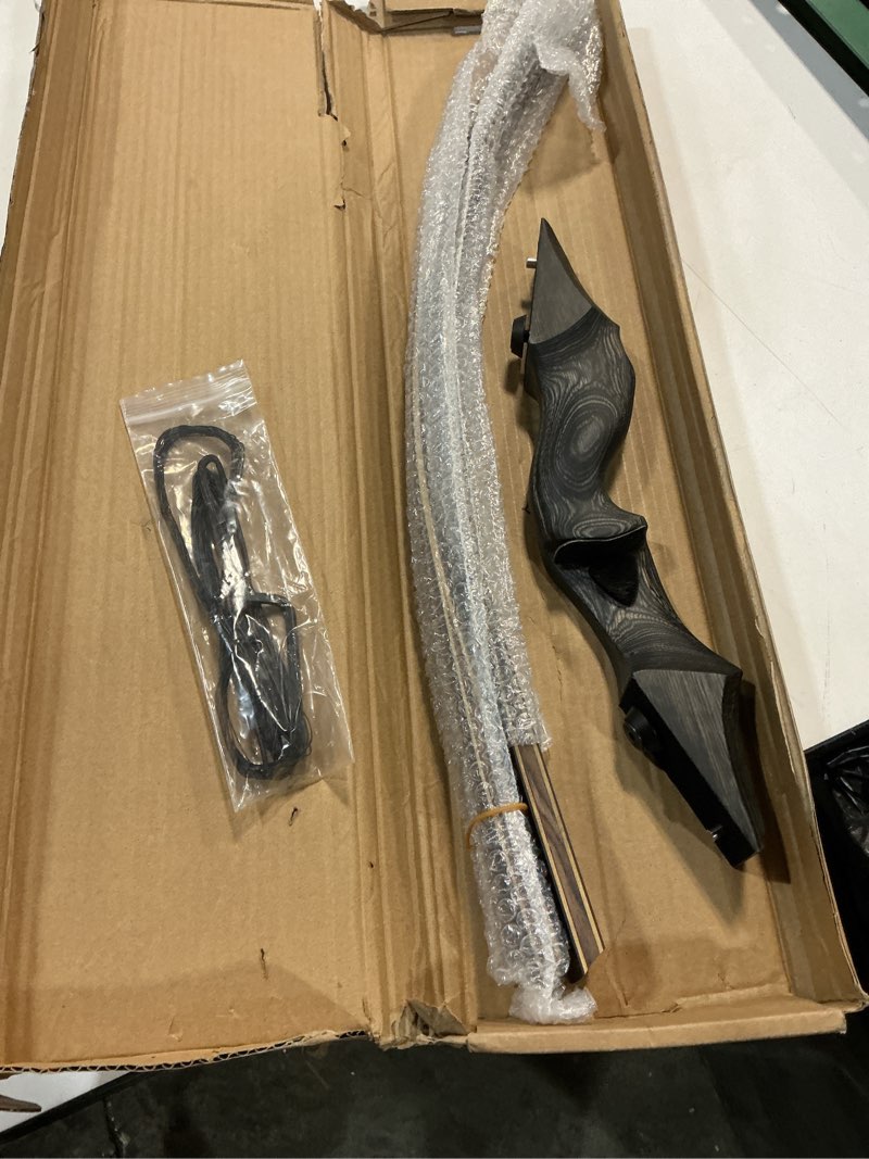 Condition photo showing New/Like New for Black Hunter Takedown Longbow, GLURAK 60" Right Handed & Left Handed Wooden Archery Bow Hunting Bow for Beginner Training Practice, 25-60lb 45LB Left Hand