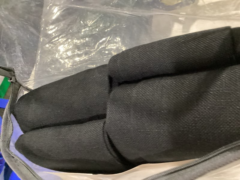 Condition photo showing As Is for twodrapes black linen semi sheer curtains 90 inches long for living room bedroom light filtering black textured burlap pinch pleated curtains 90 length hooks rings back tab for sliding door 2 panels black 40"w x 90"l (pack of 2)