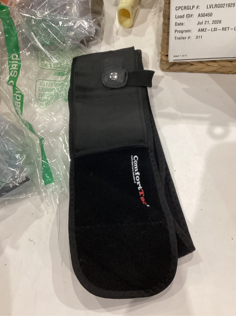 Condition photo showing As Is for belly band holster for men and women - gun holster by comforttac, fits smith and wesson, shield, glock 19, 17, 42, 43, p238, ruger lcp, and similar guns for most pistols and revolvers belly up to 54" right hand draw