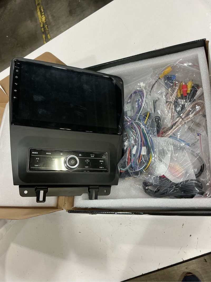 Condition photo showing As Is for 2+64g car radio for ford mustang 10 inch touch screen 2010 2011 2012 2013 2014 stereo,wireless carplay/wifi/bluetooth/eq audio/andriod auto/am/fm/ahd camera