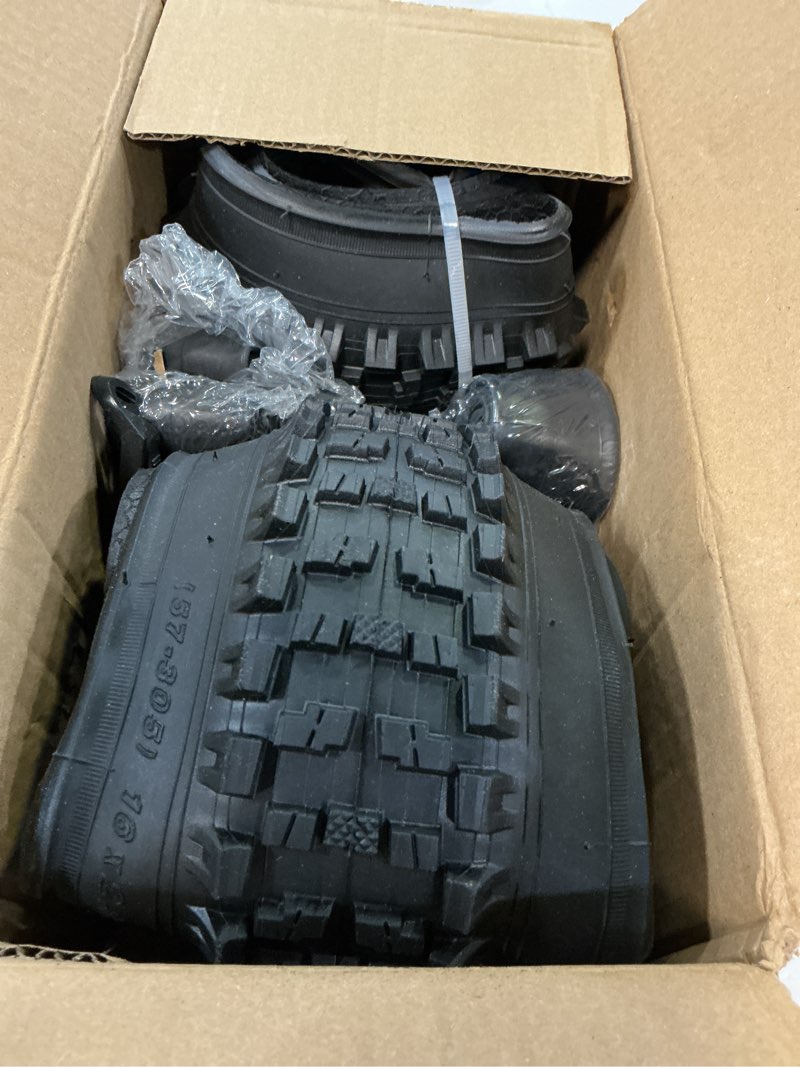 Condition photo showing Good Condition for 2-pack mountain bike tires & tubes set: 16/20/24/26-inch puncture-protection mtb tires with heavy-duty butyl inner tubes & tire levers for off-road cycling 16×2.125-2 tires+2 tubes