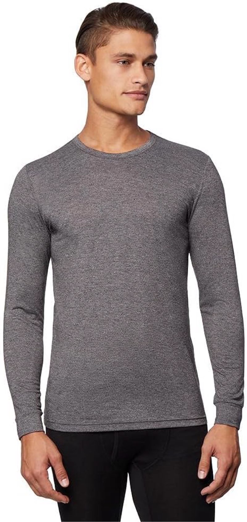 Size XL COLOR GREY 32 Degrees Heat Mens Performance Thermal Baselayer Crewneck Long Sleeve Top