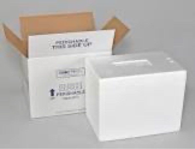 Polar Tech 245C Thermo Chill Insulated Carton with Foam Shipper, Medium, 17" Length x 10" Width x 8-1/4" Depth, Original Version