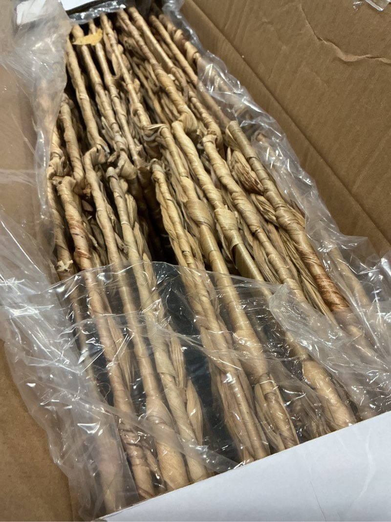 Condition photo showing Good Condition for 12x12in Storage Baskets Set of 4 Water Hyacinth Baskets,Foldable Handwoven Storage Cubes,Wicker Cube Baskets Laundry Organizer Totes for Home