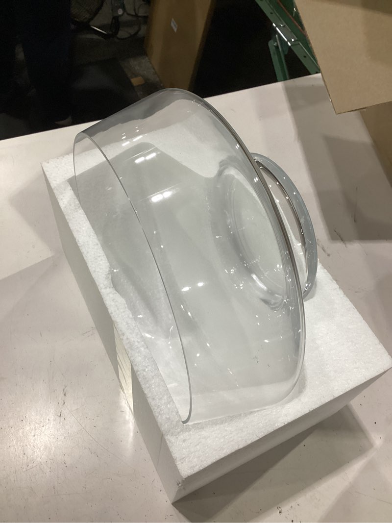 Condition photo showing Good Condition for viski footed glass punch bowl, heavy base large punch bowl with angled design, party serveware for cocktails & functional centerpiece, clear, 2.5gal