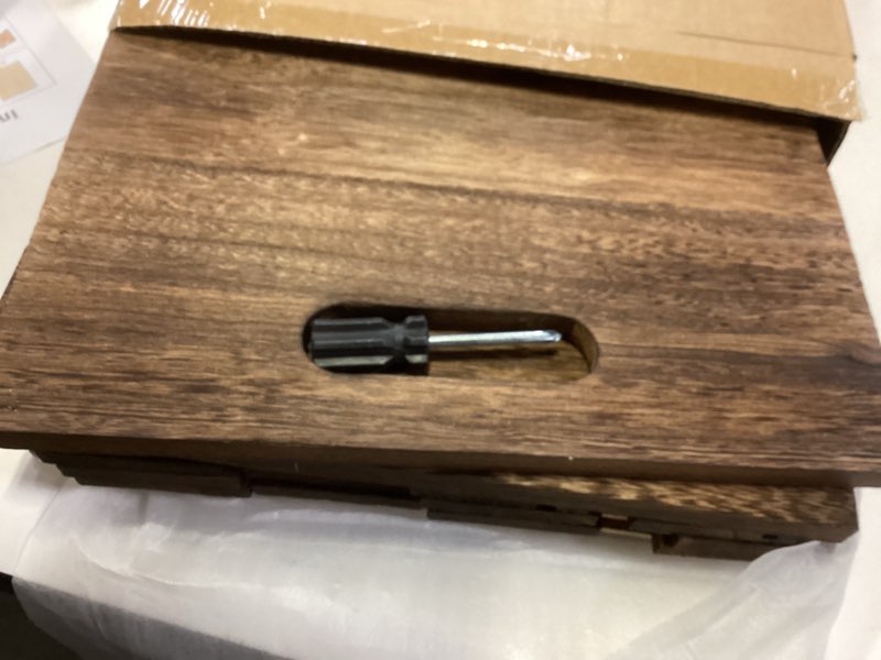 Condition photo showing Good Condition for 20" L Oversize Wooden Crates For Storage, Wood Milk Crates Of Farmhouse Lightly Yellow ,Vinyl Record Storage Crates,Extra Large Size Rustic Decration Wood Storage Crates (Lightly Yellow)