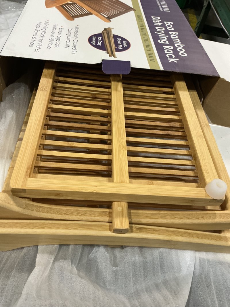 Condition photo showing Good Condition for totally bamboo eco collapsible bamboo dish drying rack