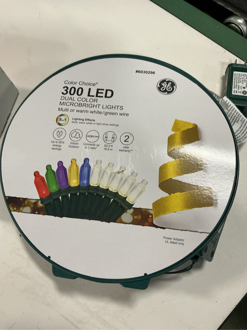 Condition photo showing Good Condition for GE Color Choice 300 -Count 62.2-ft Multi-function White/Multicolor LED