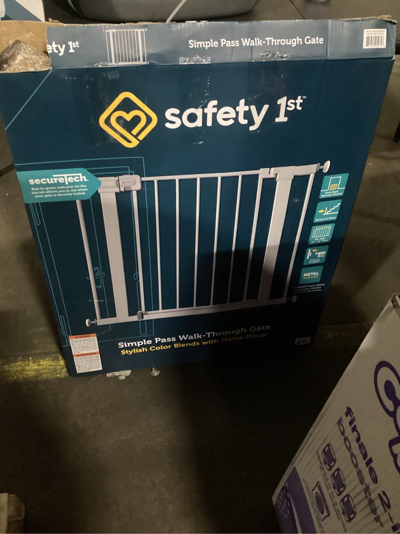 Condition photo showing Good Condition for safety 1st extra wide baby gate with door: premium child safety, extra tall gate for doorways, dog gates, easy installation, 36" tall & wide, fits 29"-47" 1-pack 29" to 47" wide x 36" tall white