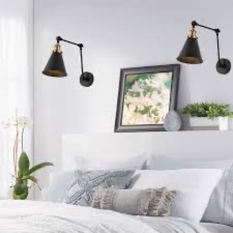 Anabiya Iron Swing Arm Sconce (Set of 2) 