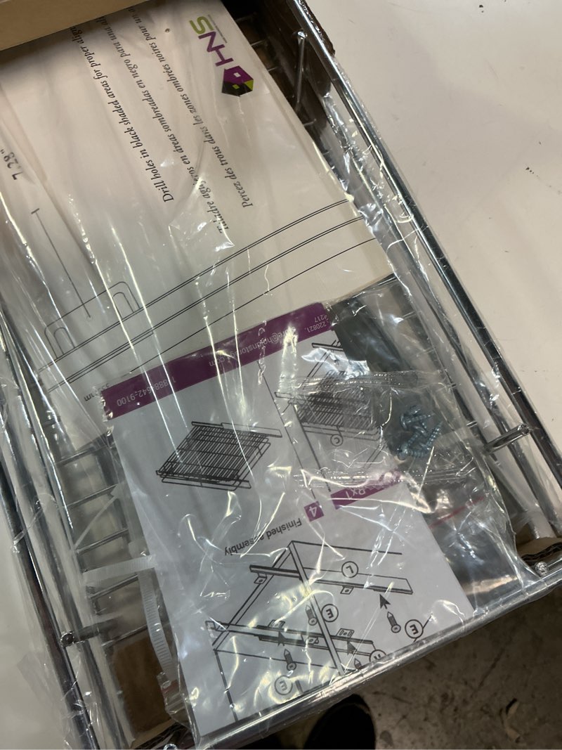 Condition photo showing New/Like New for holdn’ storage pull out cabinet organizer, heavy duty caddy w/lifetime limited warranty - 8”w x 21”d - requires at least 9-1/4” cabinet opening, steel metal cabinet drawers slide out, chrome 8"w x 21"d