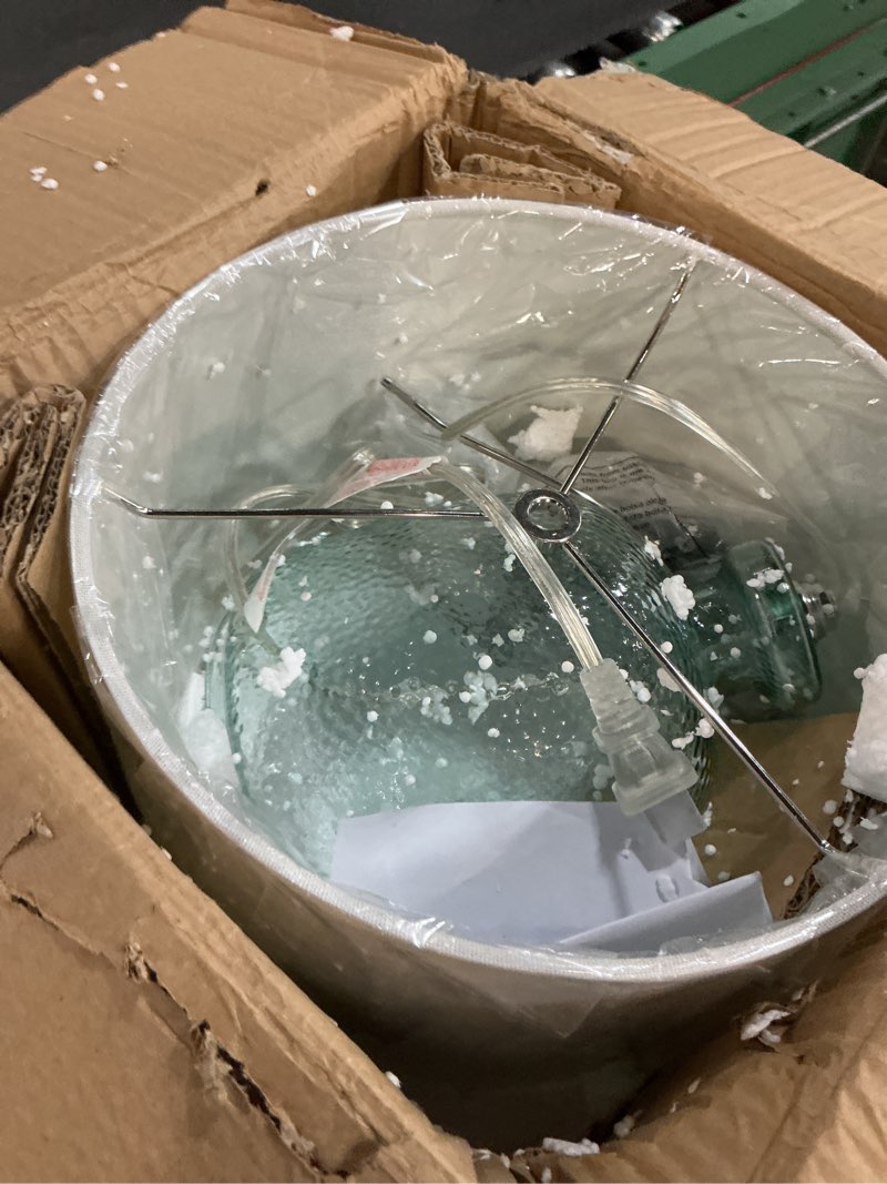 Condition photo showing Good Condition for elegant designs lt3335-cbl textured glass table lamp, clear blue (pack of 1) clear blue/ white 1