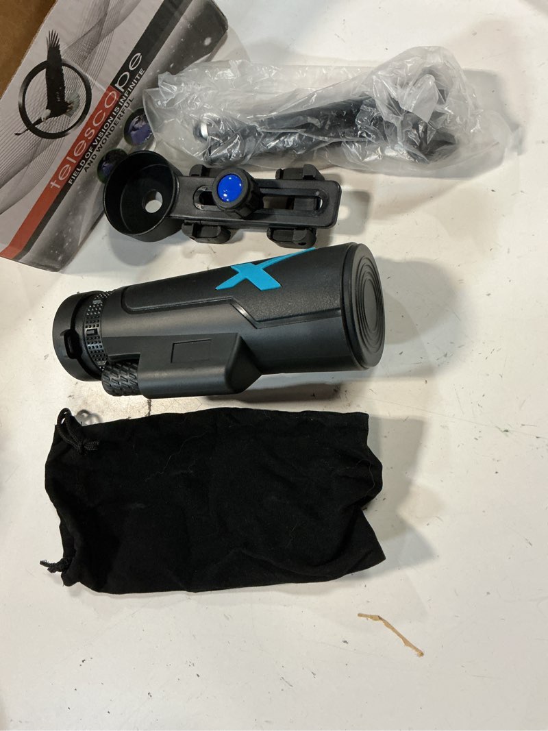 Condition photo showing Good Condition for 12x50 high power hd monocular telescope with phone adapter & tripod, waterproof compact monocular for bird watching, hiking, camping - clear low light vision