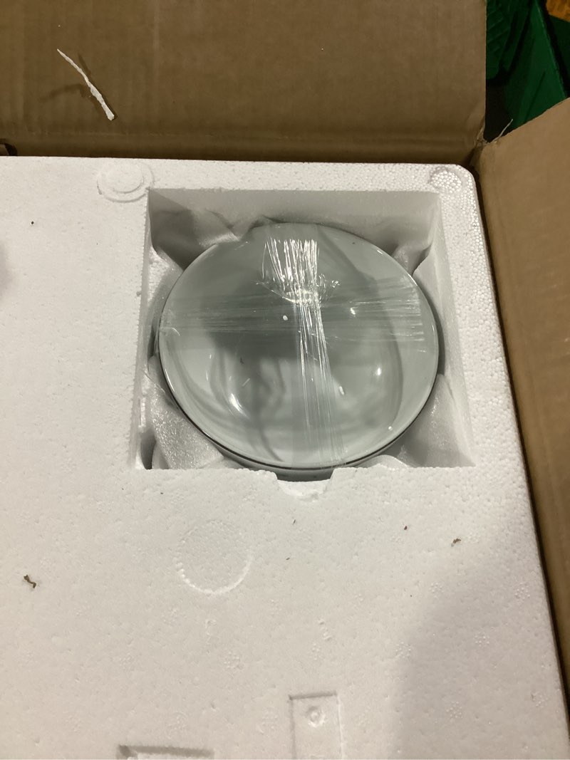 Condition photo showing Good Condition for MALACASA 24-Piece Gourmet Porcelain Dinnerware Sets, Modern White with Black Rim Round Dish Set for 6 - Premium Serving Plates and Bowls Sets for Dessert, Salad, Soup, Pasta - Series AMELIA AMELIA-Black Rim 24 Piece (Service for 6)