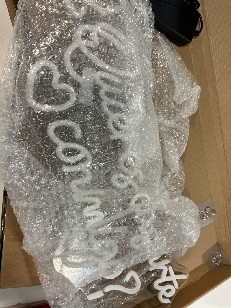 Condition photo showing Good Condition for sylhome large ¿quieres casarte conmigo? led neon light sign spanish will you marry me wedeing wall sign decor bridal shower banner backdrop 12v powered 23.6" x 10.3" warm white ¿quieres casarte conmigo?
