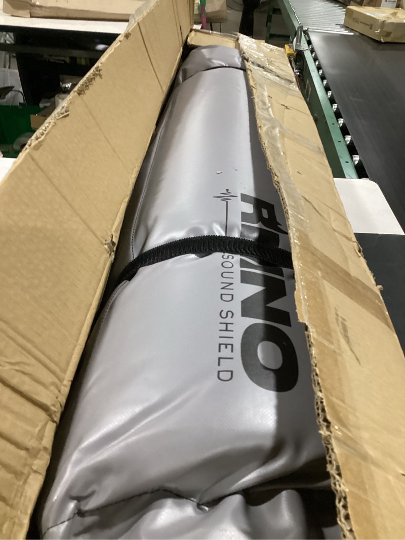 Condition photo showing Good Condition for 2nd gen 95 x 52 inch gary soundproof sound absorbing blanket noise barrier acoustic solution application for construction site outdoor concert machinery shop gray 2nd gen