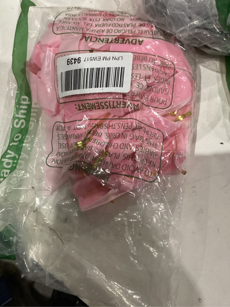 Condition photo showing Good Condition for Curvier 25 Pcs Velvet Christmas Bows for Xmas Tree, Door, Gift, Staircase Decor, Vintage Wreath Bow Christmas Tree Ornaments(5x7 Inch,1" Wide) Pink Pink 1 Inch