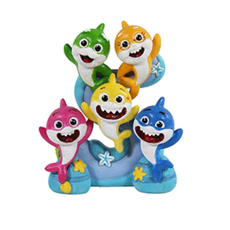 Aquarium ornament BABY SHARK AND FAMILY RESIN
