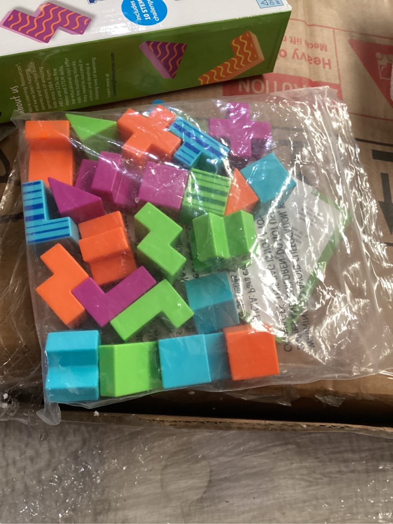 Condition photo showing Good Condition for learning resources stem explorers brainometry - 3d puzzle, brain games, brainteaser, building logic toys, gifts for boys and girls, fine motor skills , pattern blocks, math manipulatives