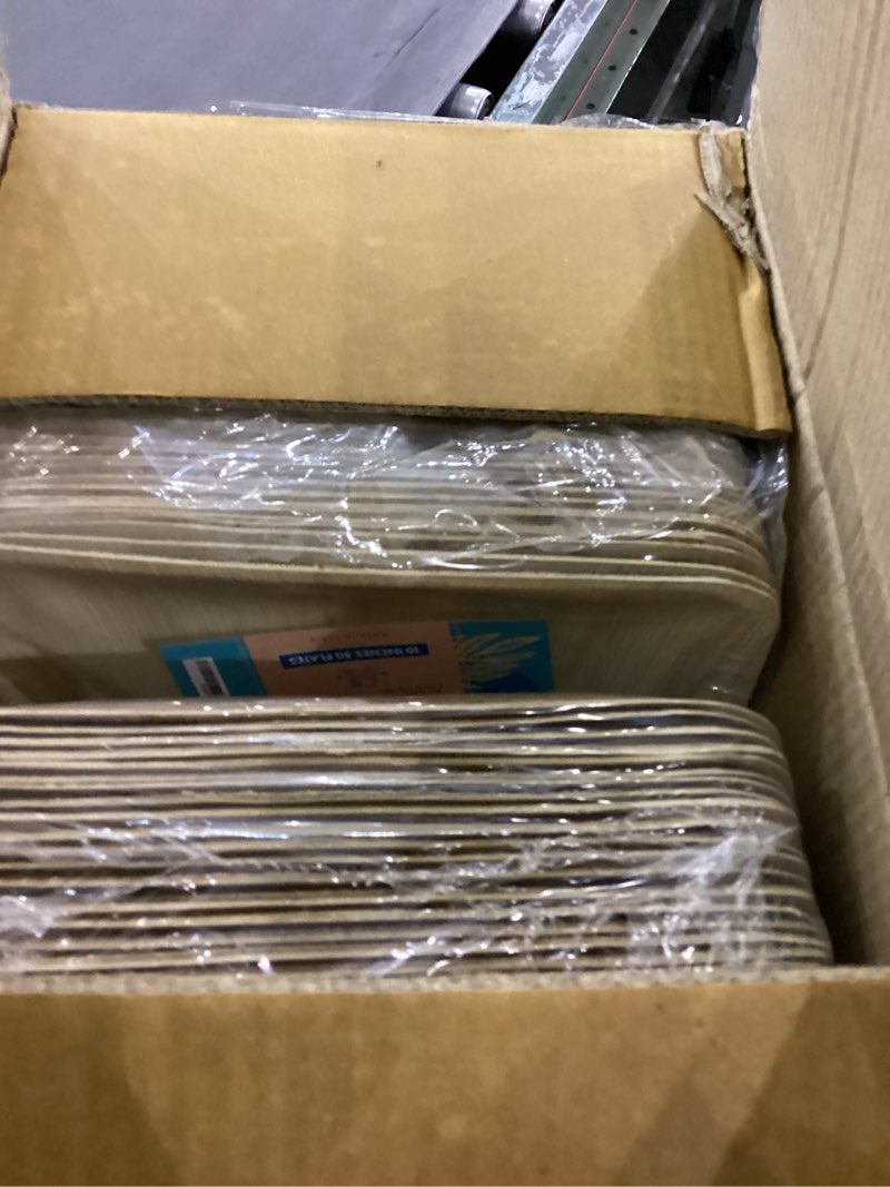 Condition photo showing New/Like New for 100% Natural 10” Palm Leaf Square Plate (100 pack), Compostable & Biodegradable Dinnerware for Catering, Birthdays, Halloween, BBQs, Thanksgiving, Alternative to Paper & Bamboo Plates Disposable