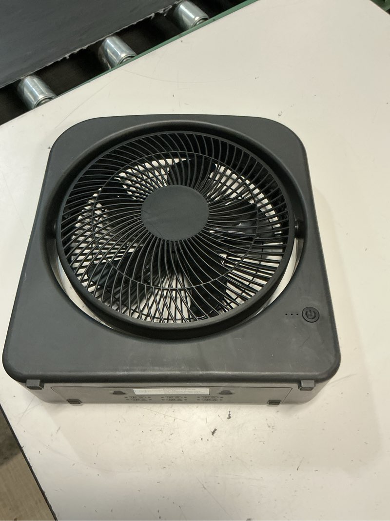 Condition photo showing As Is for mainstays 9" portable fan black