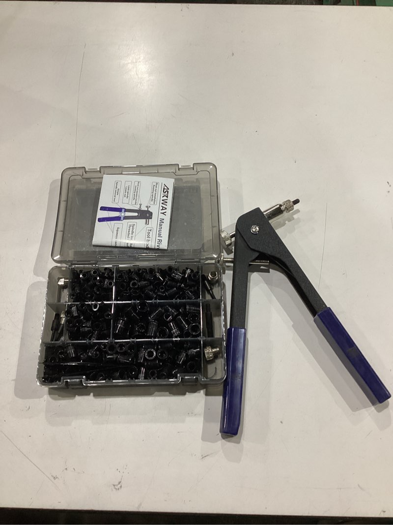 Condition photo showing Good Condition for askway rivet nut tool kit, 490pcs black zinc metric rivet nut combination black zinc 490 pcs rivet nut tool kit