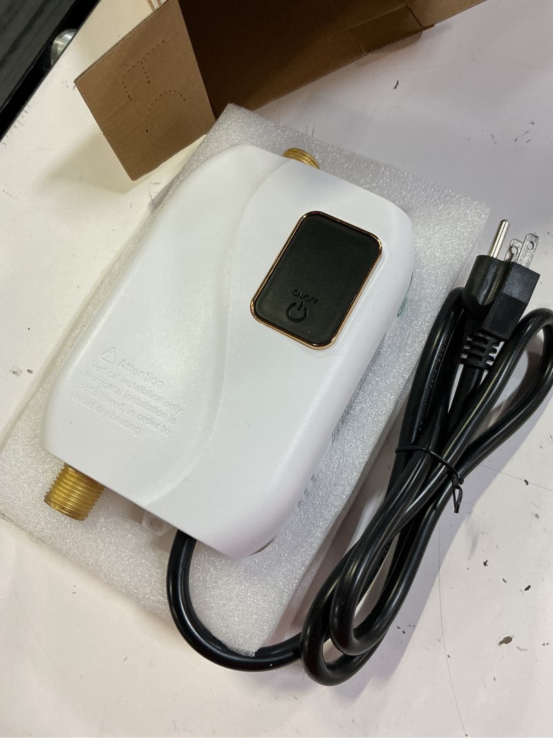 Condition photo showing Good Condition for tankless water heater electric 110v, 3000w instant electric water heater, under sink water heater with digital display, on demand hot water heater electric for kitchen bathroom washin