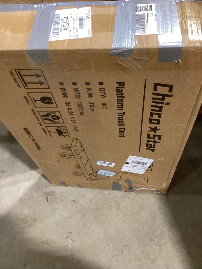 Condition photo showing Good Condition for Medium-Duty Foldable Platform Cart with 4 Wheels & 1323LB Capacity - 2 Swivel & 2 Fixed Wheels, Comp