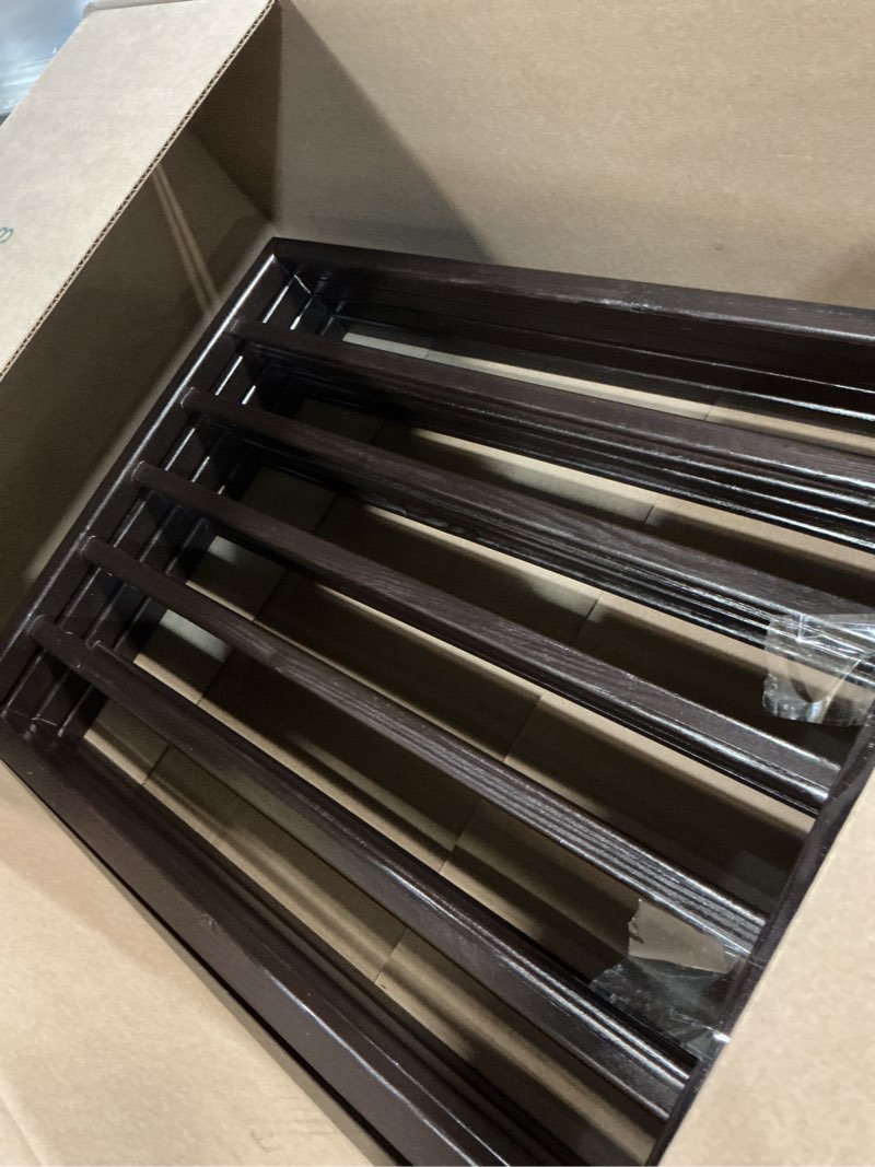 Condition photo showing As Is for freestanding dog gate indoor,doggie gate foldable pet gates for doorways,stairs or hallways, wooden black pet gate for the house, pet fence with support feet included,24 "height-3 panels ?3 panels?60‘’w x 24''h black