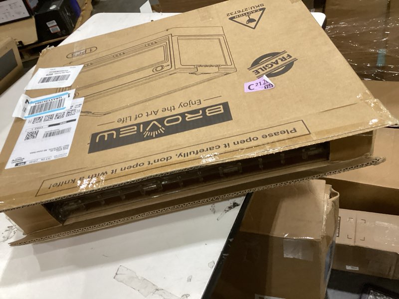 Condition photo showing As Is for BROVIEW 80Qt Stackable Storage Bins with Lids Wheels, XL Clear Plastic Drawers Foldable Closet Organ