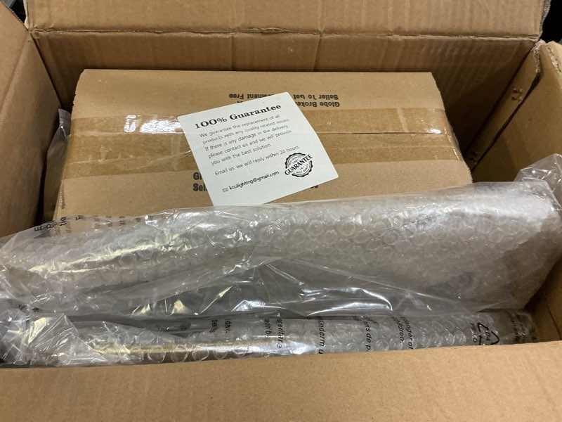 Condition photo showing Good Condition for KCO Wall Sconce Mid-Century Drop Design Wall Mounted Light Brushed Brass Wall Lamps, Wall Mount Light Fixture for Bedside Living Room (2 Pack) White-2pc