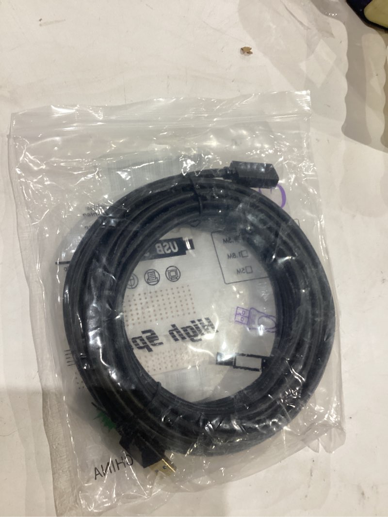 Condition photo showing Good Condition for vczhs tech usb 3.0 extension cable 25 ft, heavy-duty 22awg power wire, usb extender cord, high-speed 5gbps type a male to female for remote printer, webcam, and pc peripherals 25ft black