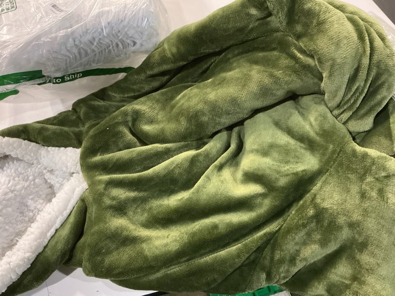 Condition photo showing Good Condition for yescool wearable blanket hoodie, flannel sherpa fleece blanket sweatshirt for adults women men,one size fits all forest oversized