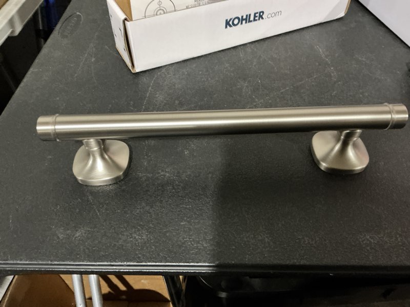 Condition photo showing Good Condition for kohler ealing 9-in vibrant brushed nickel wall mount grab bar (300-lb weight capacity)