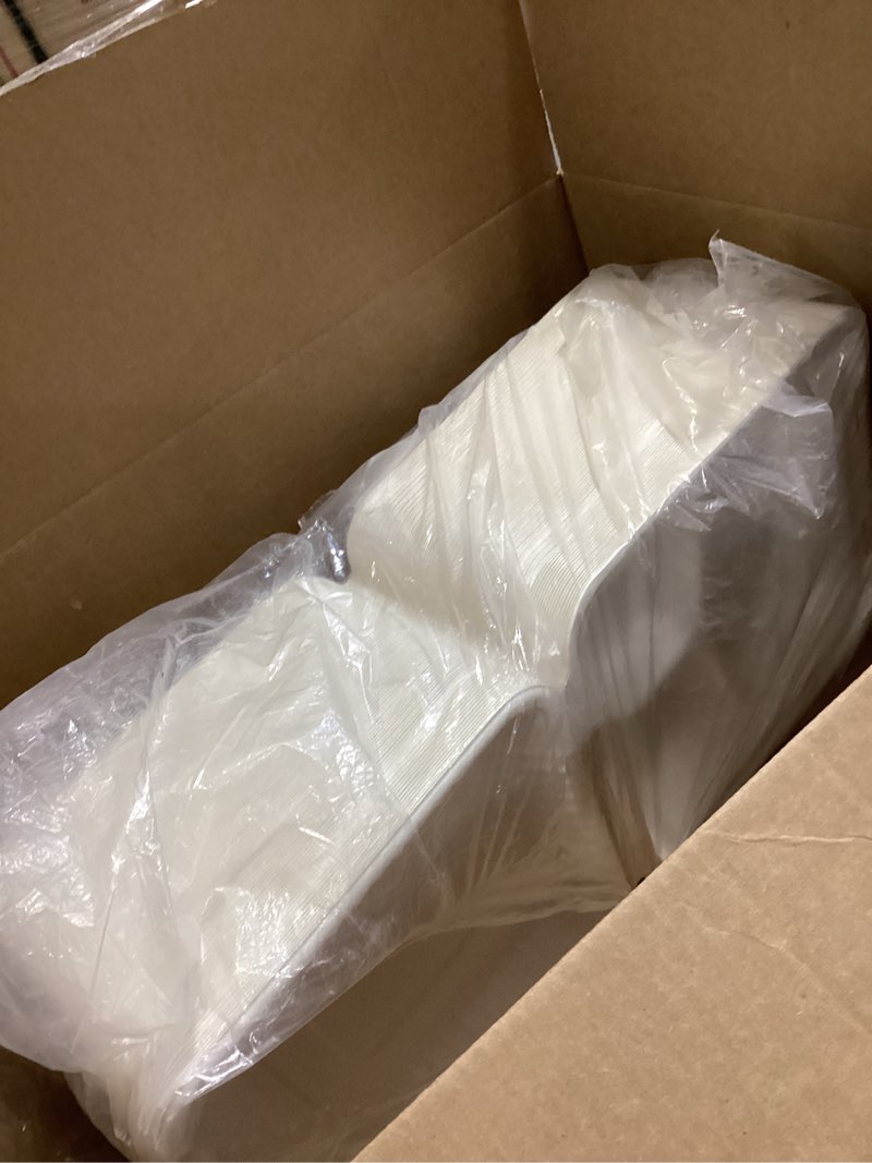 Condition photo showing Good Condition for freshware compostable clamshell food containers - 8x8" 50-pack, biodegradable sugarcane to go boxes, heavy duty paper container - microwave & freezer safe, stackable 8 x 8 inch 50.0