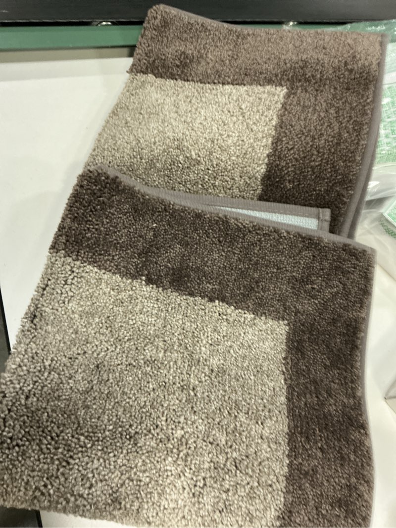 Condition photo showing Good Condition for machine washable kitchen rug 24" x 36", non slip kitchen mat for floor, absorbent entrance throw rug for bedroom, hallway, bathroom, door 24" x 36" beige