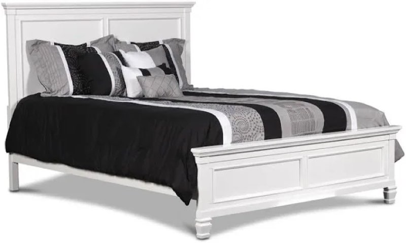 TAMARACK 5/0 Q HEADBOARD, FOOTBOARD & SLATS- WHITE