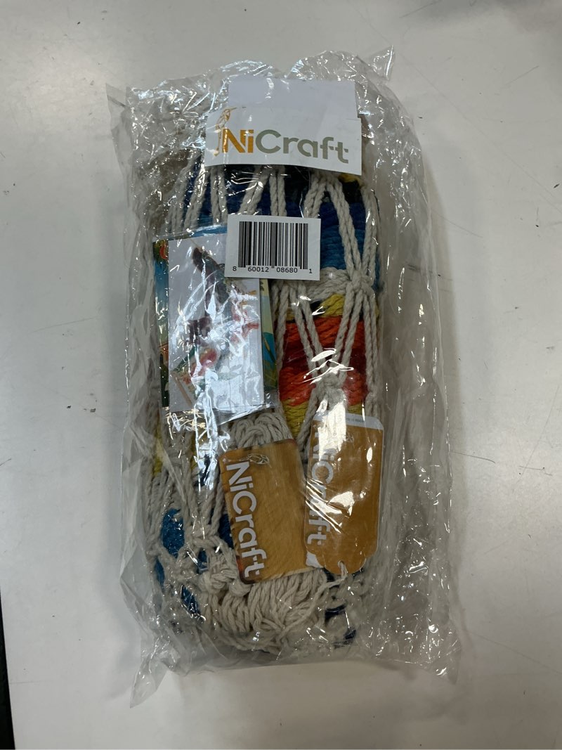 Condition photo showing New/Like New for Nicraft Deluxe Handcrafted Mini Hammock - 100% Natural Cotton, Hammock for Dolls & Plush Toys, 3-in-